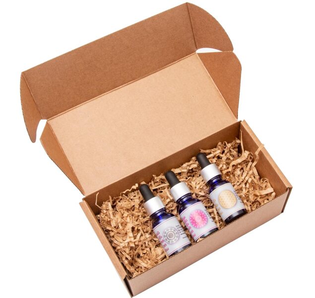 A SET OF 3 ADDITIONAL CHAKRA OIL BLENDS in 15 ml bottles